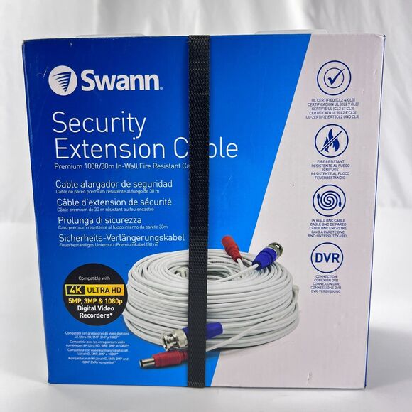 Swan Security Extension Cable 100ft / 30m In Wall Fire Resistant Cable - Picture 1 of 9